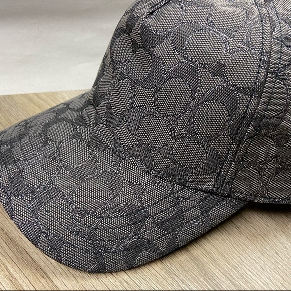 Coach Baseball Hat In Metallic Signature, Black/Gunmetal - Picture 4 of 13